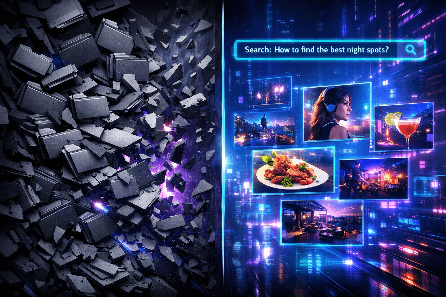 Context-aware media management replacing traditional file folders